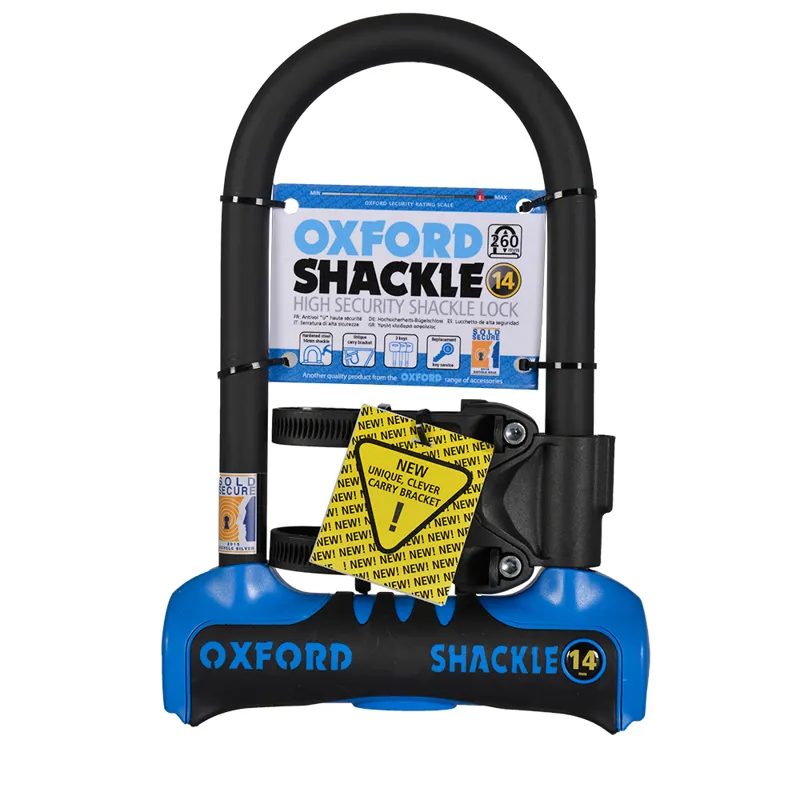 Oxford Shackle 14 260mm X 177mm U-Lock in Blue
