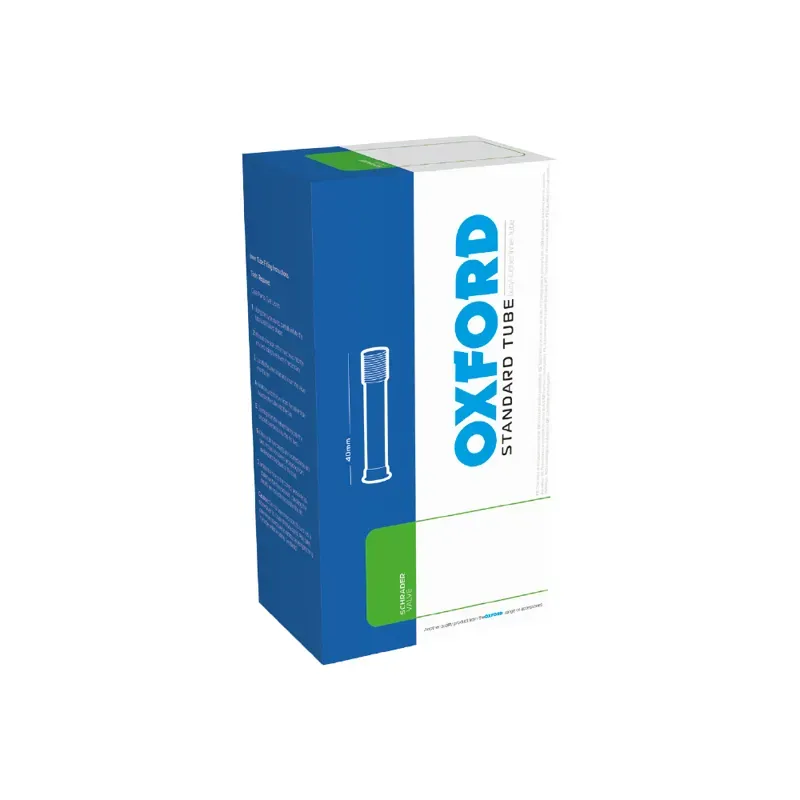 Oxford 90 Degree 10x1.75-2.00 Schrader Inner Tube in Blue