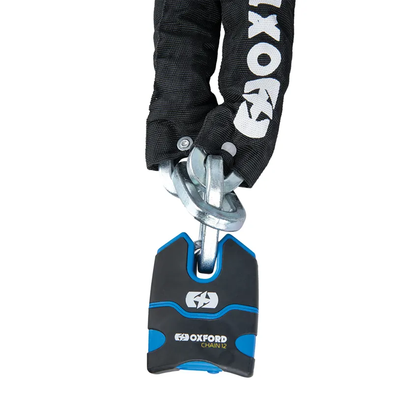 Oxford Chain 12 Chain and Padlock in Black