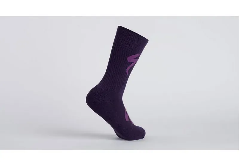 Specialized Techno MTB Tall Logo Socks in Dusk/Purple Orchid-1