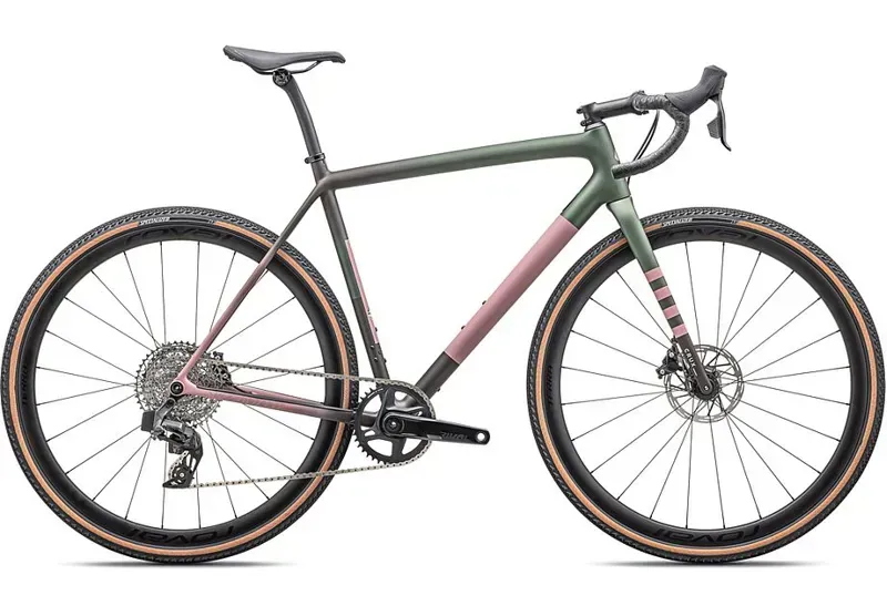 Specialized Crux Expert Gravel Bike in Cypress/Doppio/Dusky Pink/Champagne
