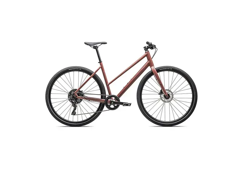Specialized Sirrus X 2.0 Step-Through Hybrid Bike In Satin Spice/Deep Orange Reflective