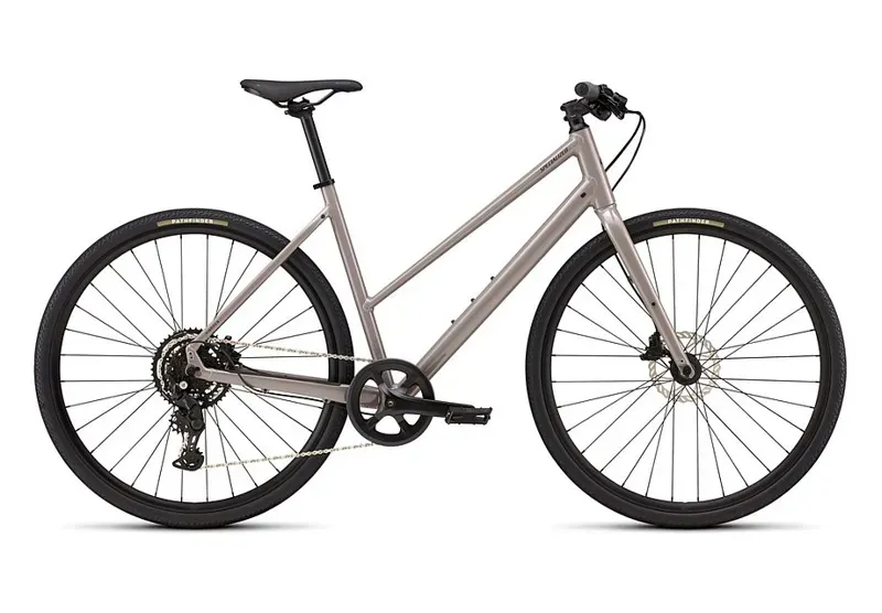 Specialized Sirrus X 2.0 Step-Through Hybrid Bike in Desert Metallic-1