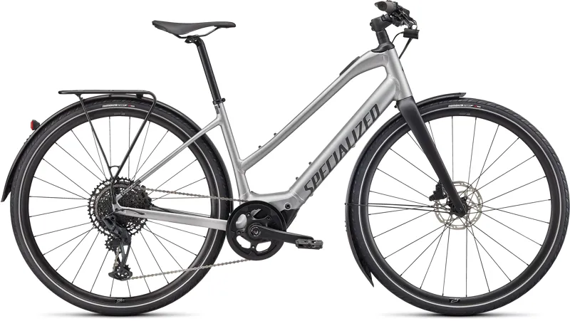Specialized Turbo Vado SL 5.0 St EQ Electric Bike in Brushed Aluminum/Black Reflective