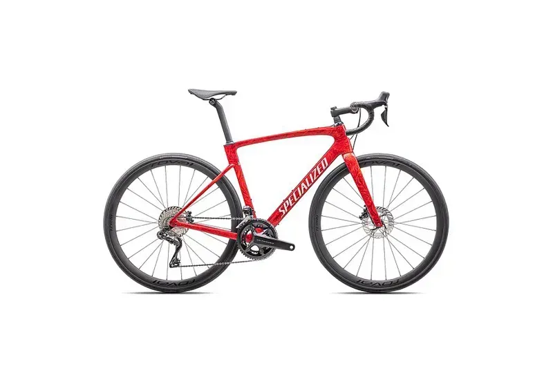 Specialized Roubaix SL8 Pro Carbon Road Bike in Fiery Red Strata/Dune White