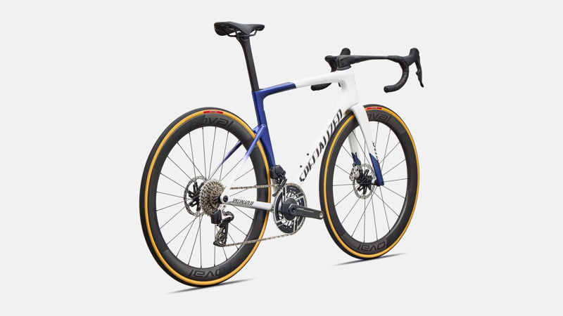 Specialized Tarmac SL9 S-L SRAM RED AXS Road Bike in White/Blue/Black-2