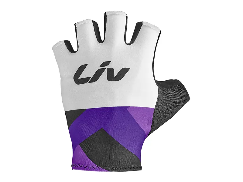 2018 Liv Race Day Gloves in White/Purple