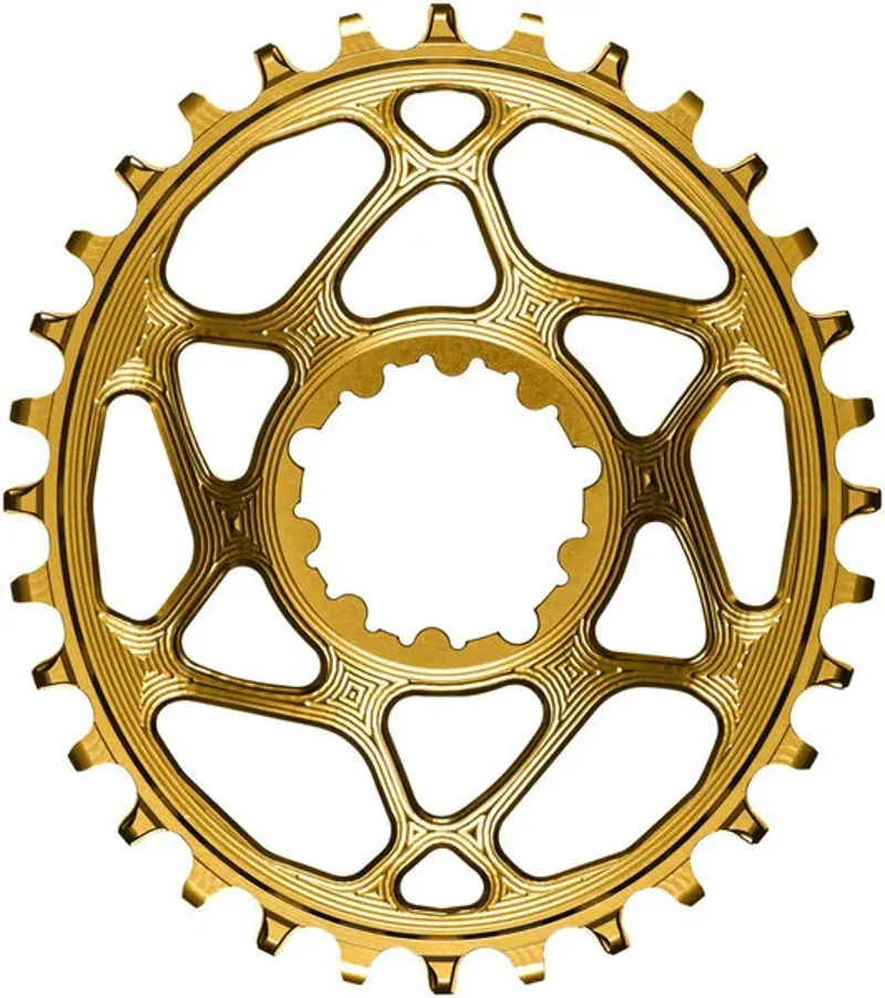 Absolute Black 32t SRAM 3B 3mm Offset Oval NW DM C-ring in Gold