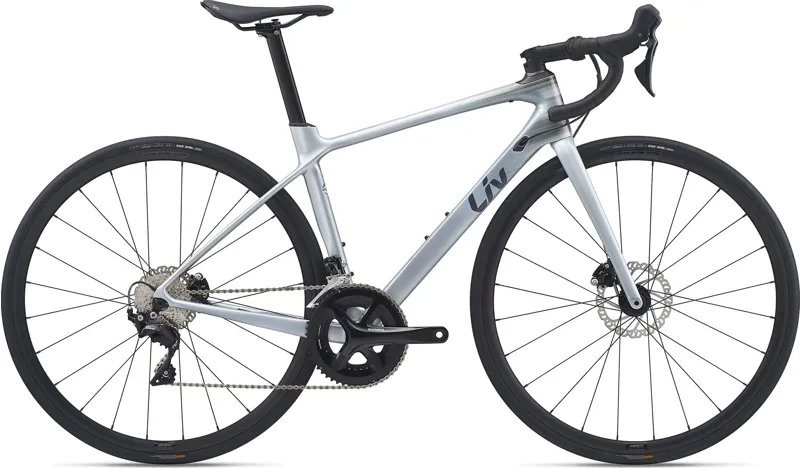 2021 Liv Langma Advanced 2 Disc Road Bike in Silver