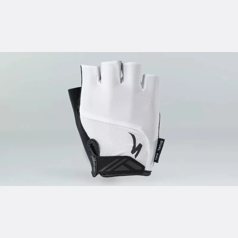Specialized Body Geometry Dual-Gel Short Finger Gloves in White