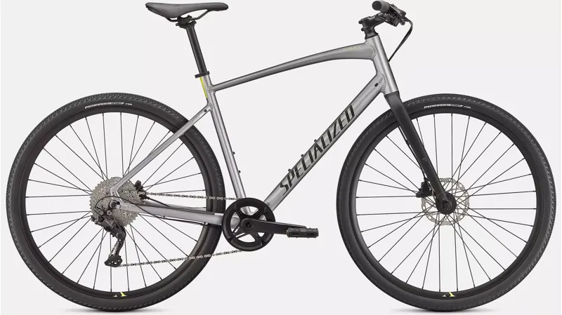 Specialized Sirrus X 3.0 Hybrid Bike in Silver/Ice Yellow/Black