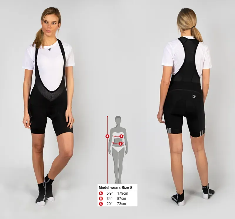 Endura FS260-Pro Womens DS Bibshort II in Black-2