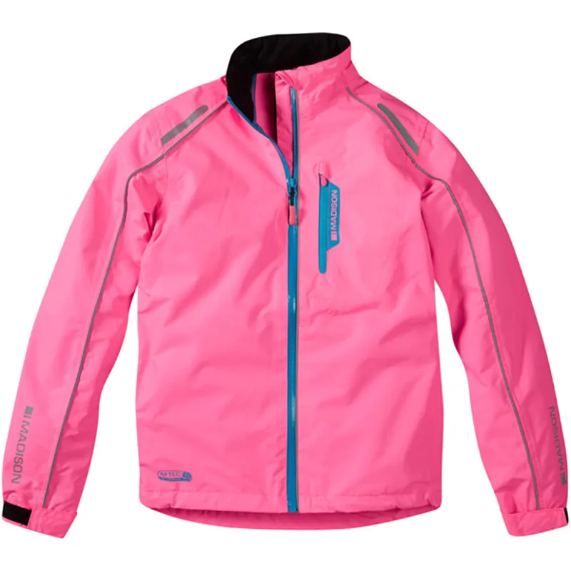 Madison Protec Youth Waterproof Jacket in Pink