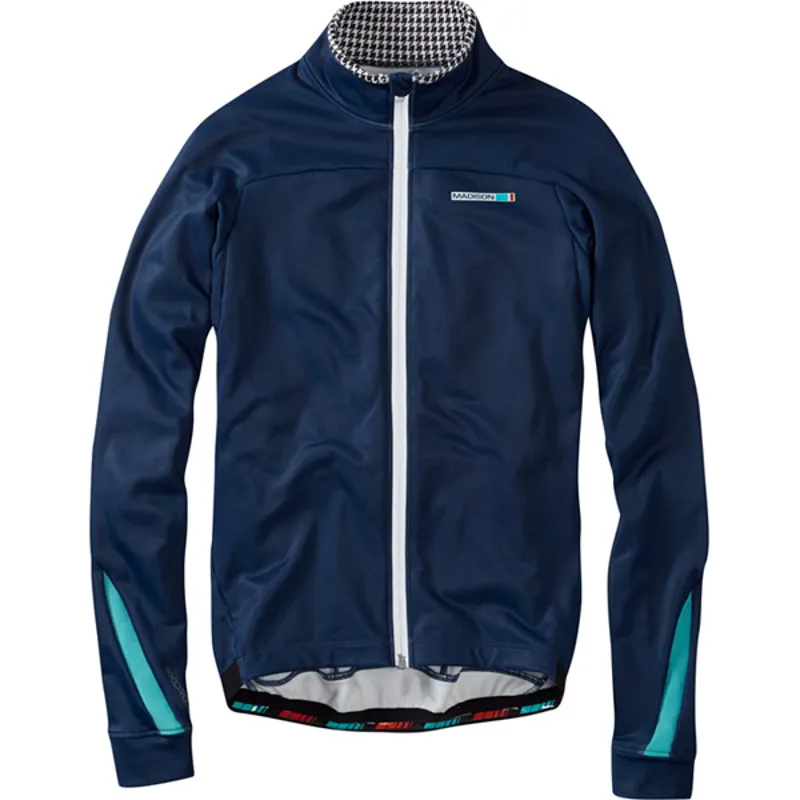 Madison RoadRace Thermal Long Sleeved Mens Jersey in Blue