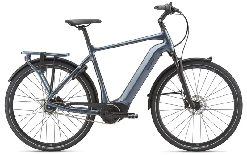 2019 Giant DailyTour E+ 2 25km Mens Electric Hybrid Bike in Blue