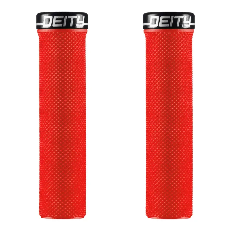 Deity Slimfit Mountain Bike Grips in Red