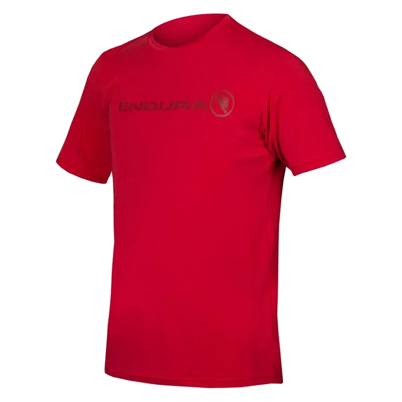 Endura SingleTrack Merino T-Shirt in Red