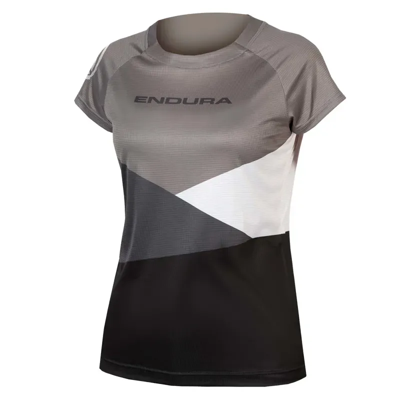 Endura SingleTrack Core Print Womens Short Sleeve Jersey in Black
