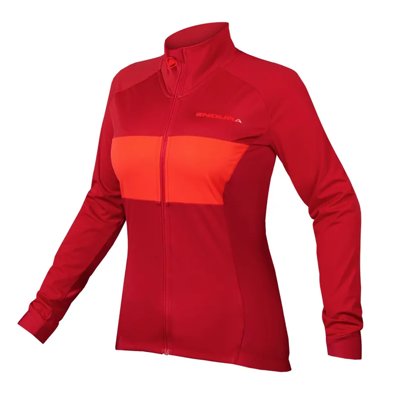 Endura FS260 Pro Jetstream Long Sleeved Womens Jersey in Red
