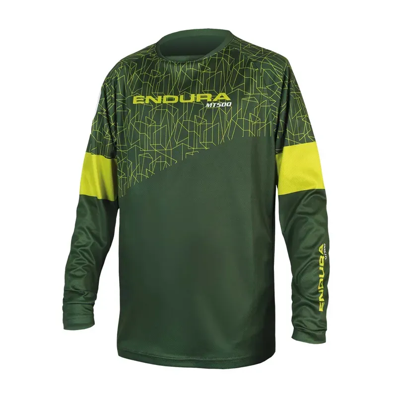 Endura MT500 JR Kids Long Sleeve T-Shirt in Green