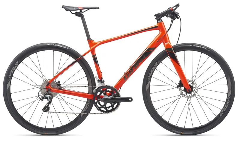 2019 Giant FastRoad SL 1 Mens Flat bar Road bike in Red