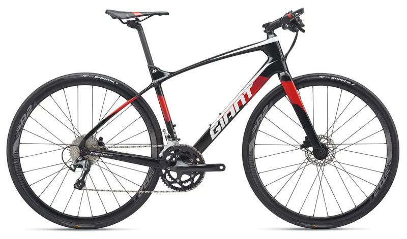 2019 Giant FastRoad Advanced 2 Carbon Mens Flat bar Road bike in Black