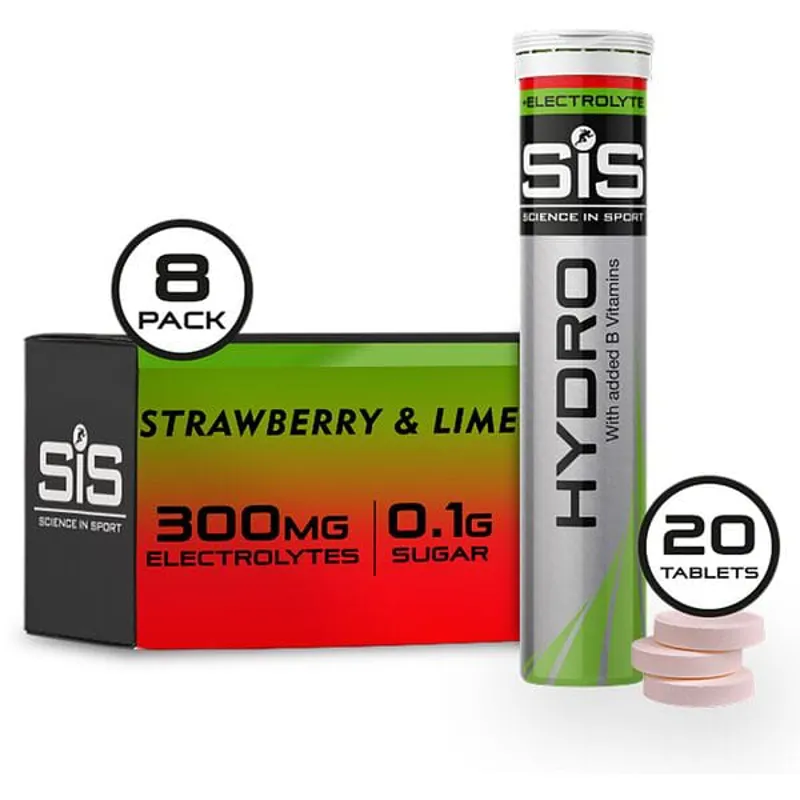 Science in Sport GO Hydro 8 Pack Hydration Drink Tablets in Strawberry