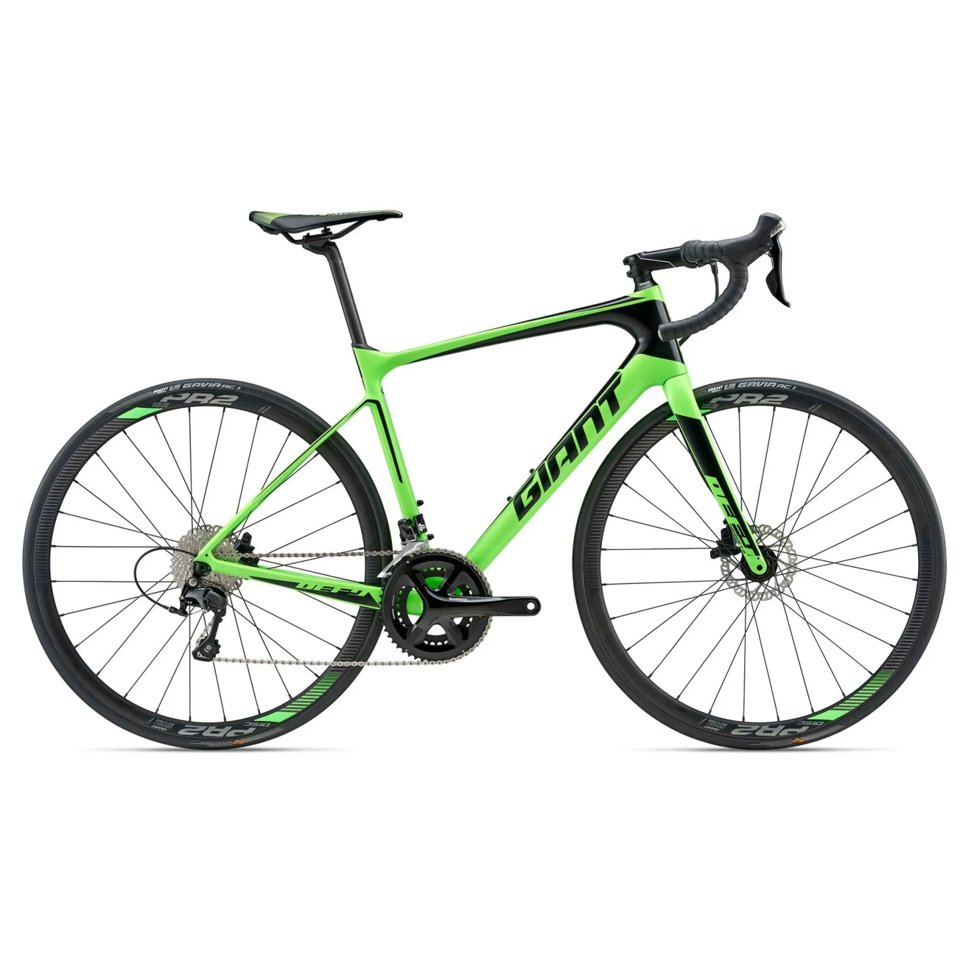 2018 Giant Defy Advanced Carbon Endurance Road Bike in Neon