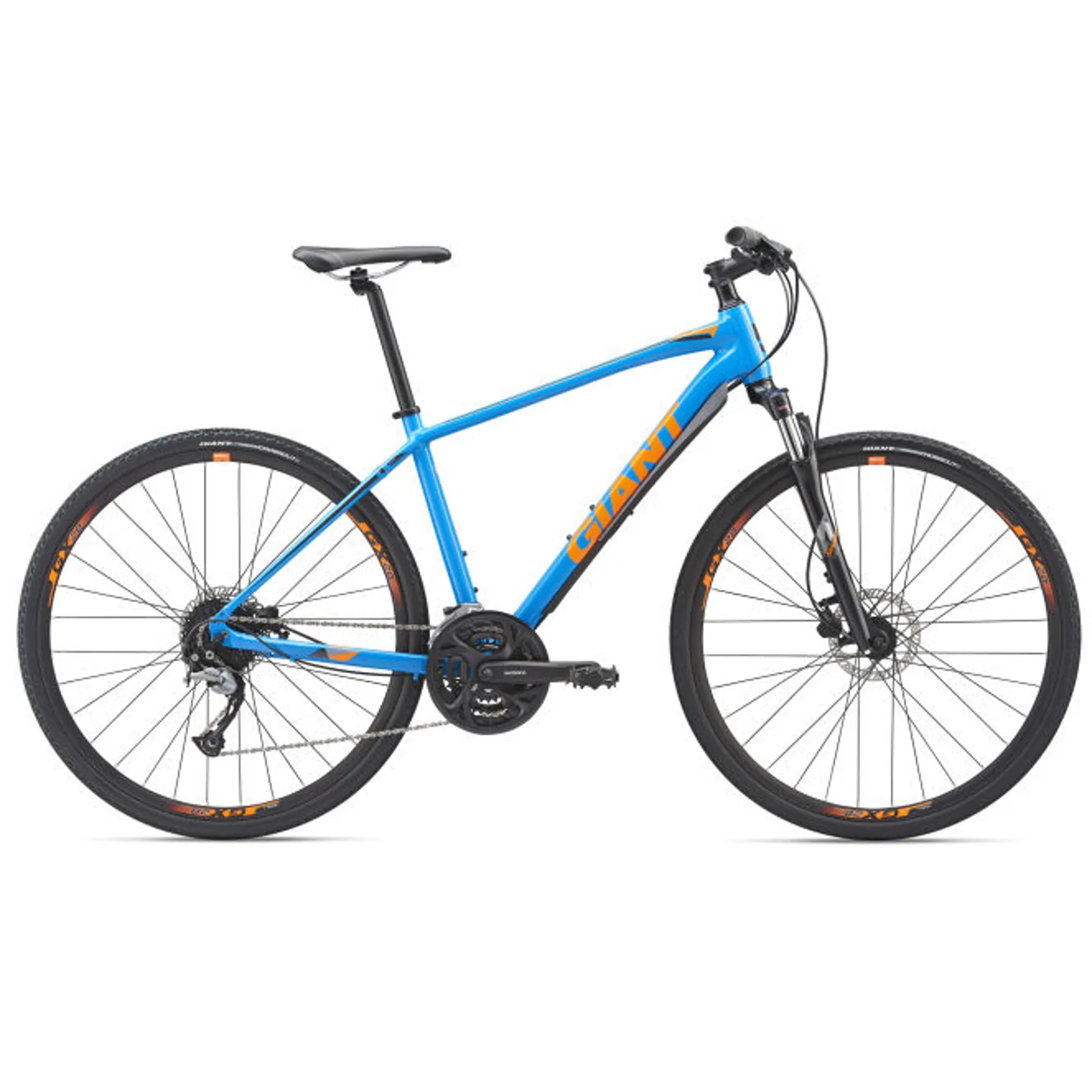 2019 Giant Roam Disc Mens Hybrid bike in Blue - Main Image