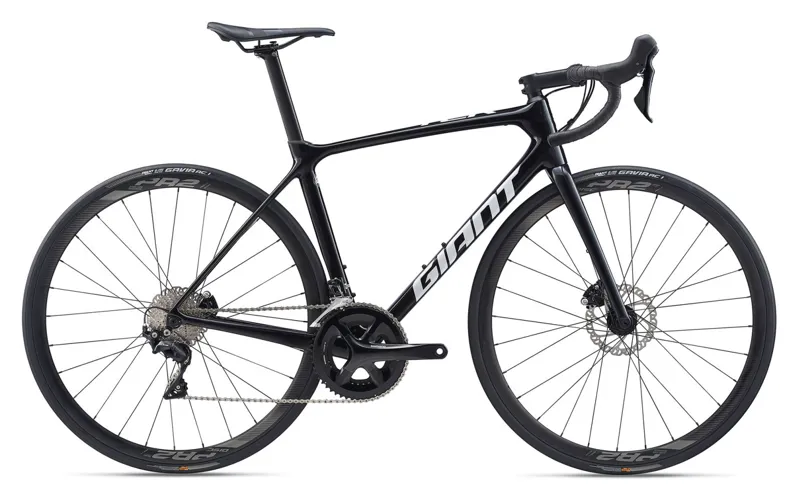 2020 Giant TCR Advanced 2 Disc Compact Carbon Road Bike in Black