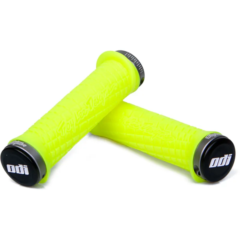 Odi Troy Lee Designs Mountain Bike 130mm Lock On Grips in Yellow