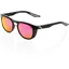 100 Percent Slent Mirror Purple Lens Sunglasses in Black