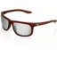 100 Percent Hakan HiPer Silver Lens Sunglasses in Red
