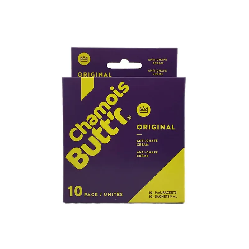 Paceline Chamois Butt'r 9mm Sachet 10-pack in Purple/Yellow