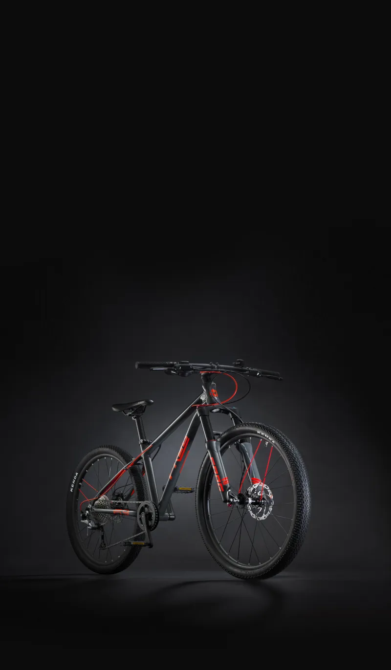 Frog 69 MTB Metallic Grey and Neon Red-1