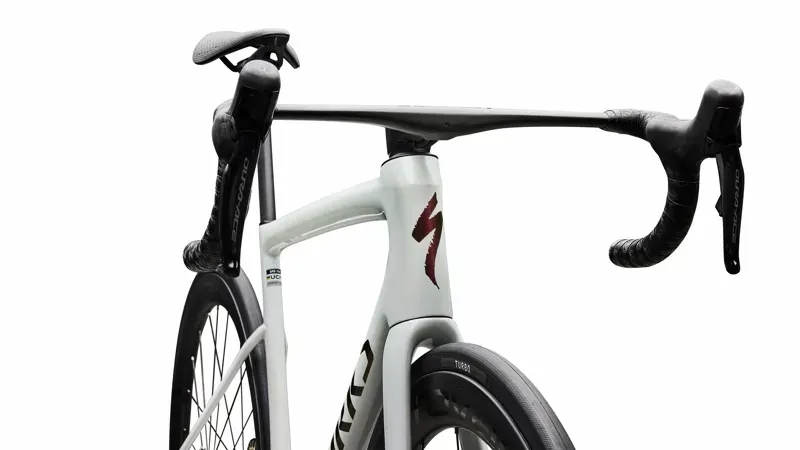 Specialized S-Works Tarmac SL8 Shimano Dura-Ace Di2 Road Bike in Gloss Metallic White Silver-4