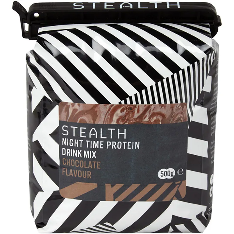 Stealth Night Time Chocolate Flavour 500g Protein Drink Mix in Black