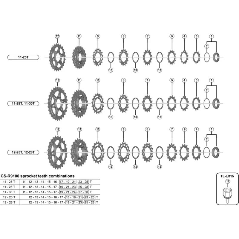 Shimano Spares CS-R9100 Lock Ring-2