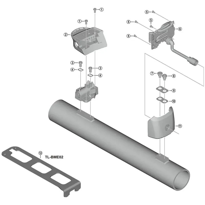 Shimano Spares BM-E8010 Lower Case Assembly-2