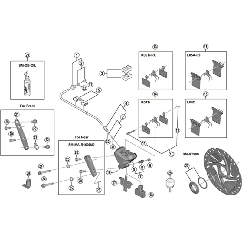 Shimano Spares SMRT900 Lock Ring and Washer in Silver-2